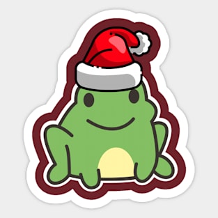 Santa Frog Sticker